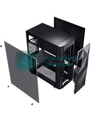 Компьютерный корпус Aerocool/Formula F-3401 (V1) черный без БП ATX 3x120мм 2xUSB 2.0 1xUSB 3.0 audio bott PSU