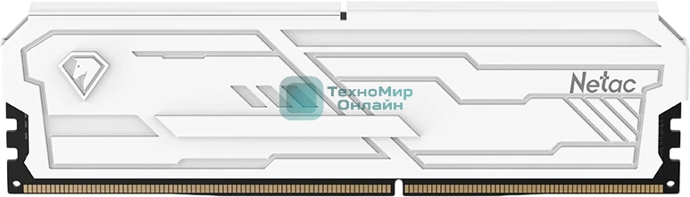 Оперативная память Netac Shadow III, DDR4, 16GB (1x16GB), 3200 MHz, CL16, с радиатором, белый