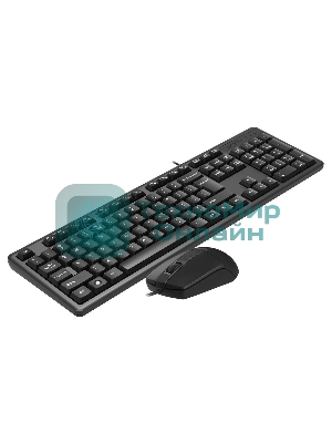 Комплект клавиатура+мышь A4Tech KK-3330 проводной, USB, 1200 DPI, чёрный