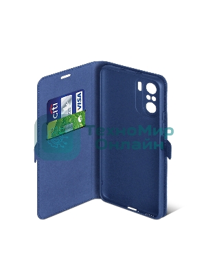 Чехол (флип-кейс) DF poFlip-04, для Xiaomi Poco F3, синий df poflip-04 (blue)