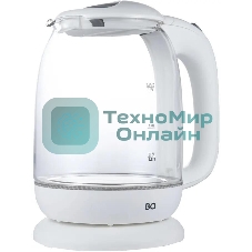 Электрочайник BQ KT1830G белый, 1.7 л, 2200 Вт, скрытый нагревательный элемент