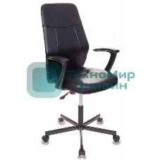 Кресло Бюрократ CH-605/BLACK черный, экокожа, 120 кг, механизм качания