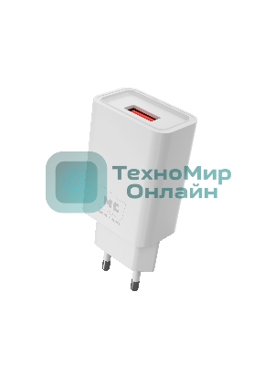 Сетевое зарядное устройство MORE CHOICE (4620202555731) NC07a СЗУ 1USB 2.0A для Type-C, белый