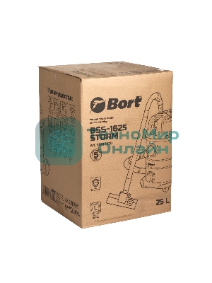 Строительный пылесос Bort BSS-1625-Storm 1600Вт (уборка: сухая/влажная) синий