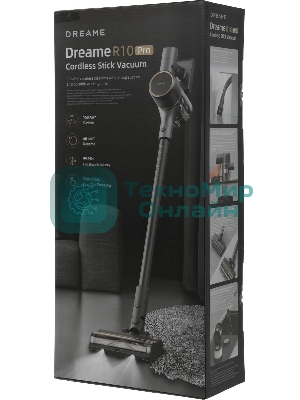Пылесос вертикальный Dreame Cordless Vacuum Cleaner R10 Pro черный, питание от аккумулятора, 150 Вт, уборка сухая, пылесборник 0.6 л