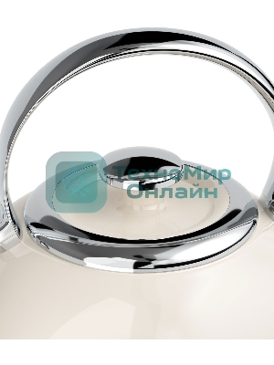 Чайник электрический Candy CK-205 1.7л. 2200Вт слоновая кость корпус: нерж.сталь