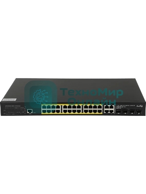 Коммутатор Cudy GS2028PS4-400W, 24×1 Гбит/с, 4×1 Гбит/с Combo (RJ-45/SFP)