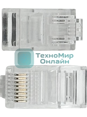 Коннектор Buro RJ45 прозрачный (упак.:20шт)