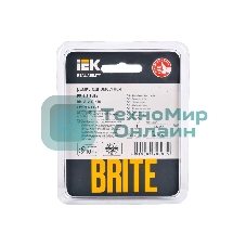 Рамка 1-мест. IEK BRITE РУ-1-2-БрВа стекло ванильный