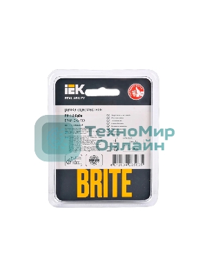 Рамка 1-мест. IEK BRITE РУ-1-2-БрВа стекло ванильный