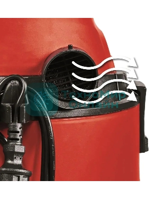 Строительный пылесос Einhell TC-VC 1825 (2342430) красный, 1250 Вт, уборка сухая/влажная, пылесборник мешок/контейнер, 25 л