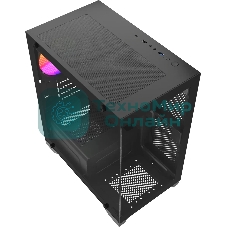 Компьютерный корпус Accord ACC-350-02B черный без БП mATX 1x120мм 1xUSB 2.0 1xUSB 3.0 1xUSB3.1 audio