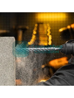 Бур по бетону Denzel цельная крестовая пластина, 14x215 мм, SDS PLUS