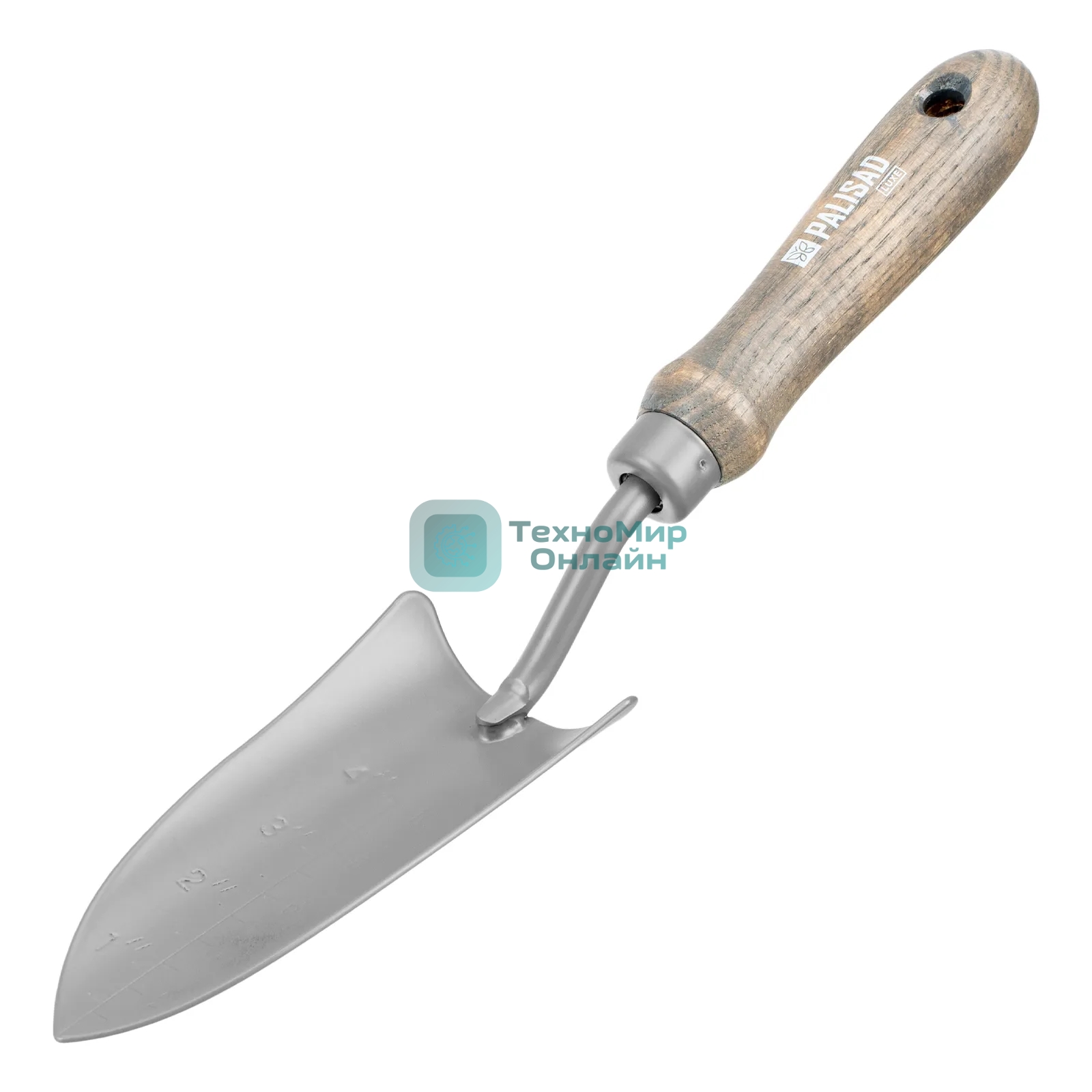 Совок посадочный узкий Palisad LUXE 70х330 мм, стальной, рукоятка из ясеня