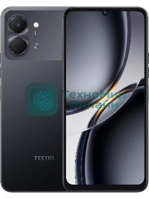 Смартфон Tecno Spark Go 3 128Gb 4Gb черный моноблок 3G 4G 2Sim 6.75