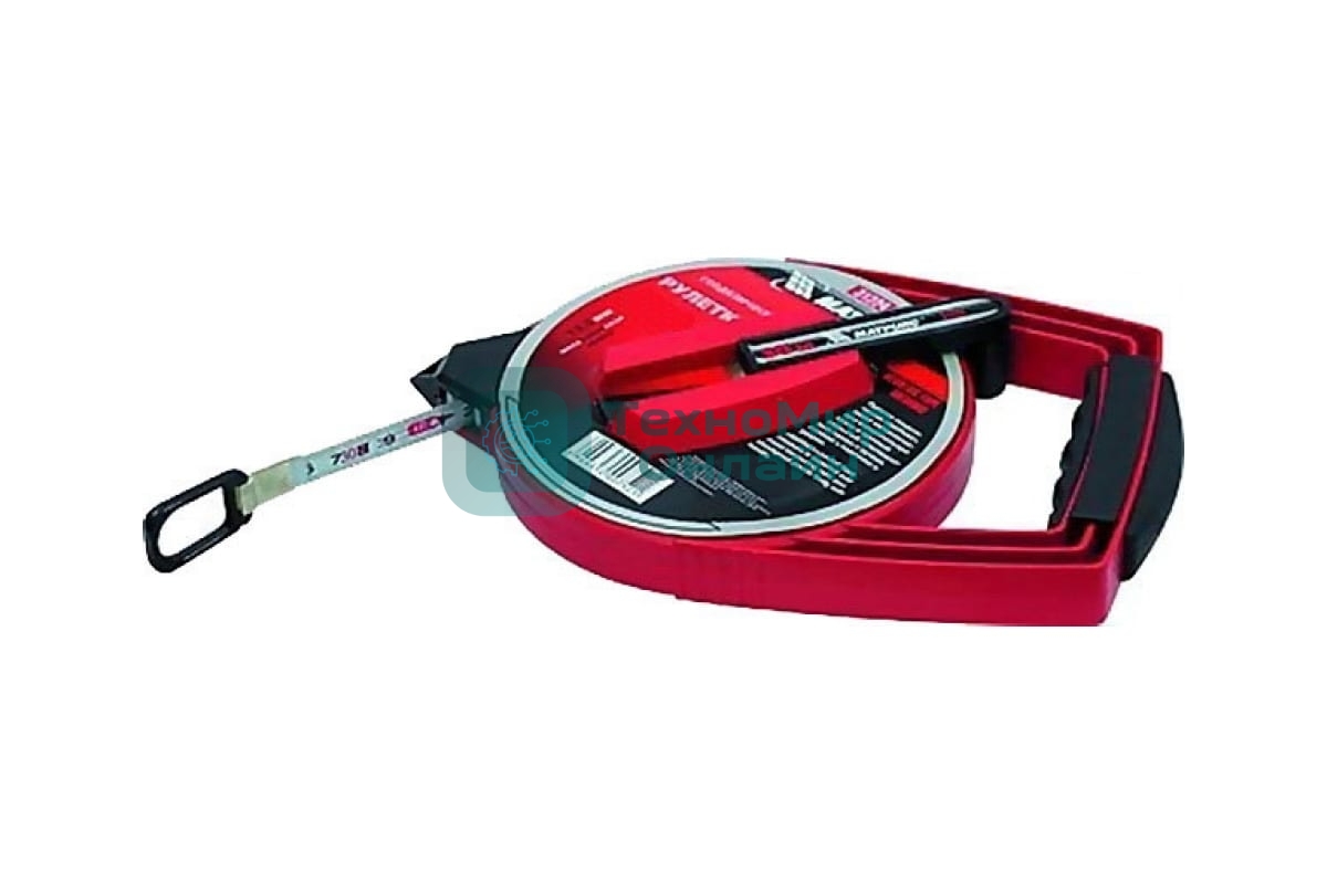 Рулетка геодезическая Matrix MASTER 31226, 50 м х 12,5 мм, металлическая лента, закрытый корпус