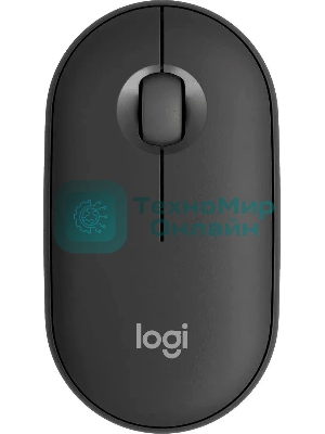 Мышь беспроводная Logitech Pebble 2 M350S графитовый, 4000 dpi, Bluetooth, кнопки - 3
