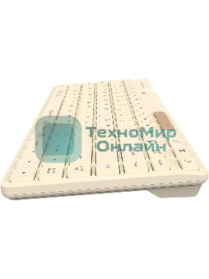 Клавиатура беспроводная A4Tech Fstyler FBK26C AS, USB, Bluetooth/Радиоканал, бежевый
