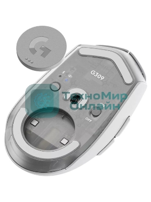 Мышь беспроводная Logitech G309 Lightspeed белый, 25600 dpi, радиоканал, Bluetooth, USB, кнопки - 6