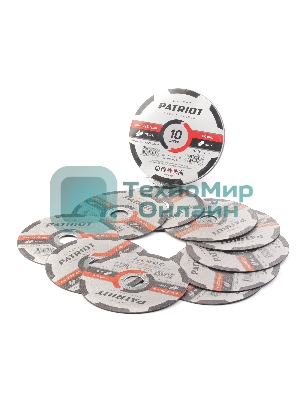 Диск абразивный отрезной Patriot Expert 125*1,2*22,23 по металлу, 10 шт в жестяной коробке