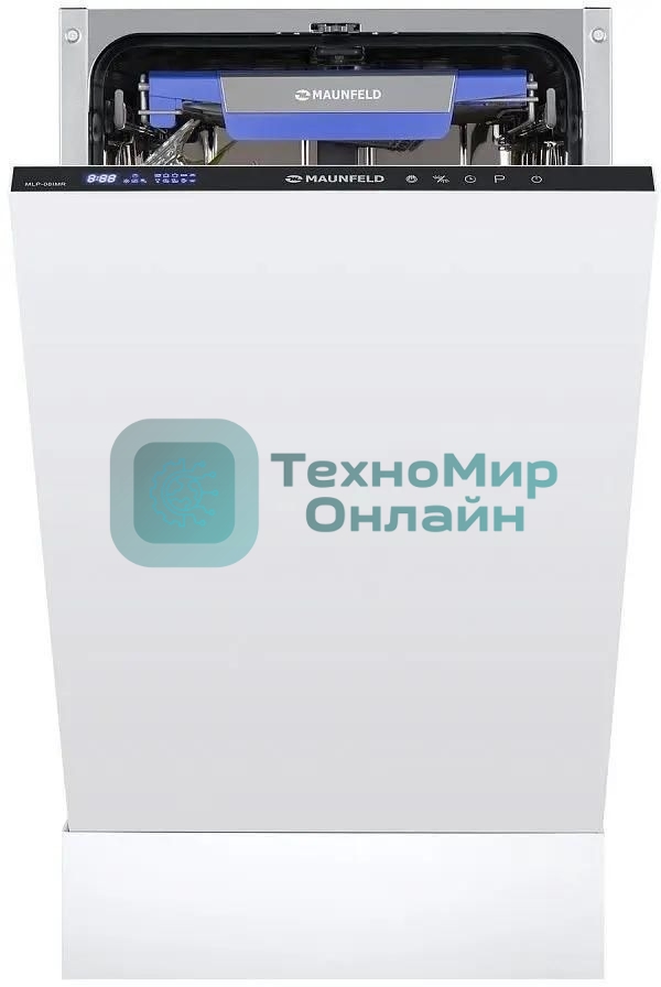 Встраиваемая посудомоечная машина Maunfeld MLP-08IMR, белый/черный, 44.5 см, 10 компл., 47 дБ, класс A++