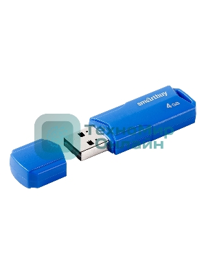 Флешка USB Smartbuy CLUE Blue (SB4GbCLU-BU), 4Gb, USB 2.0, R/W 15/8, синий