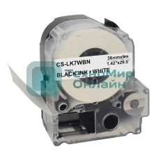 Картридж ленточный Cactus CS-LK7WBN черный шрифт, белый фон (36 мм, 9 м) для Epson LW1000P/Z700/Z900
