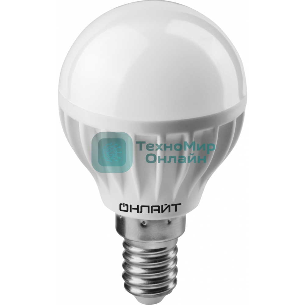 Лампа светодиодная ОНЛАЙТ 61136 OLL-G45-6-230-6.5K-E14
