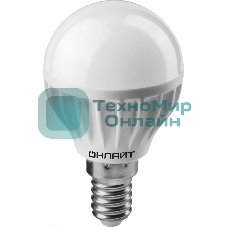 Лампа светодиодная ОНЛАЙТ 61136 OLL-G45-6-230-6.5K-E14
