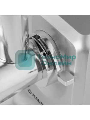 Мясорубка электрическая Maunfeld MF-221SS серый, 1800 Вт, 2.0 кг/мин, реверс, защита от перегрузки, насадки - 4