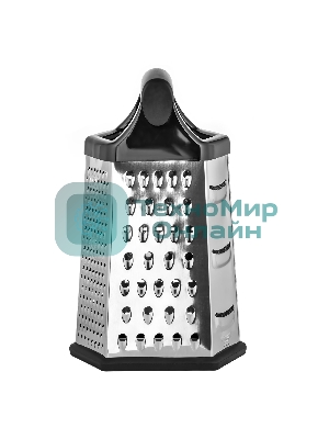 Терка LARA LR07-53 6 поверхностей, высота 23 см, нерж. сталь, нескользящее основание, ручка