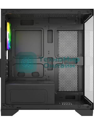 Компьютерный корпус Accord ACC-350-02B черный без БП mATX 1x120мм 1xUSB 2.0 1xUSB 3.0 1xUSB3.1 audio