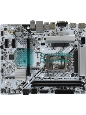 Материнская плата ASRock B760M-HDV/M.2, LGA 1700, Intel B760, 2xDDR5, 4xSATA, 2xM.2, 1xPCI-E 4.0 x16, 2xPCI-E x1, 1xDP, 1xHDMI, 1xVGA, 1x 2.5Gb LAN, 2xUSB-A 3.2 Gen 1, 3xUSB 2.0, 3x3.5 мм, 7.1, Micro-ATX