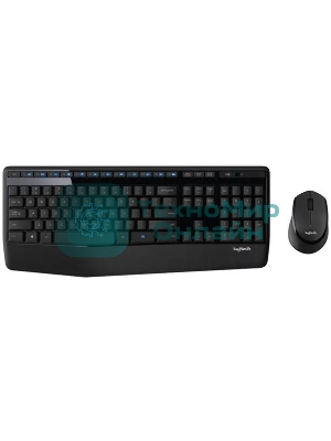 Комплект клавиатура+мышь Logitech MK345 беспроводной, USB, 1000 DPI, чёрный/серый
