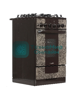 Плита газовая Gefest 5500-02 0114 коричневый, конфорок 4 шт, духовка 52 л, 50 см x 85 см x 58.5 см
