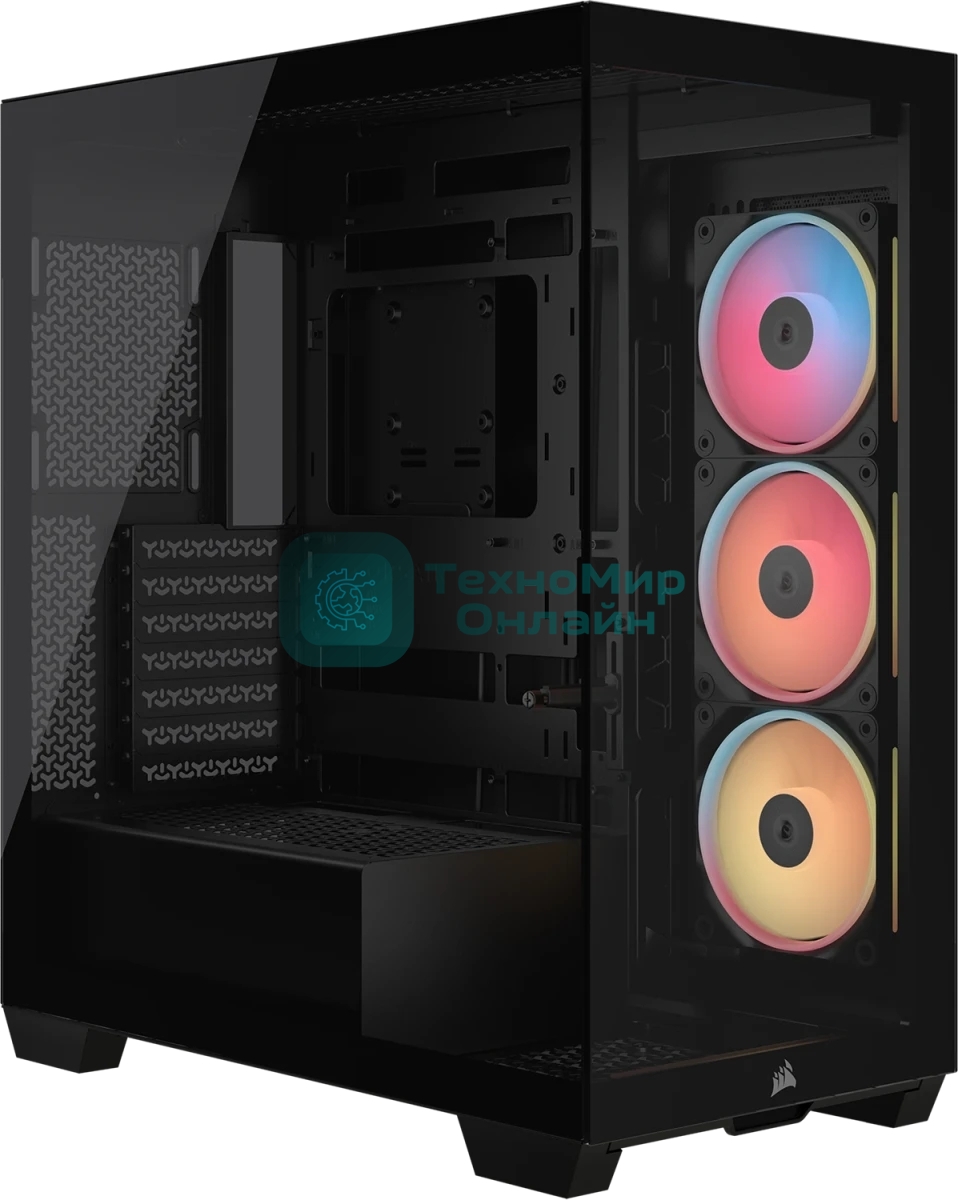 Корпус Corsair iCUE Link 3500X LX-R RGB Black, Midi-Tower, чёрный, 3 x 120 мм