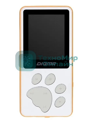 Плеер Hi-Fi Flash Digma S4 8Gb белый/оранжевый/1.8