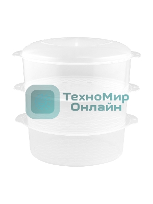 Пароварка электрическая Centek CT-1457 9л 800Вт, стальной корпус, таймер 60 мин, 3 контейнера