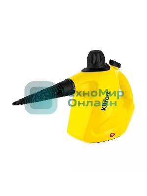 Пароочиститель ручной KITFORT KT-9138-3 черно-желтый, 1050 Вт