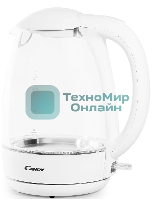 Чайник электрический Candy CK-300 1.8л. 2200Вт белый корпус: Металл/стекло/пластик