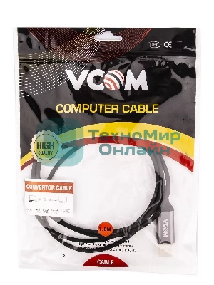 Кабель USB3.1 CM-DP 1.8M CU422MC-1.8M VCOM