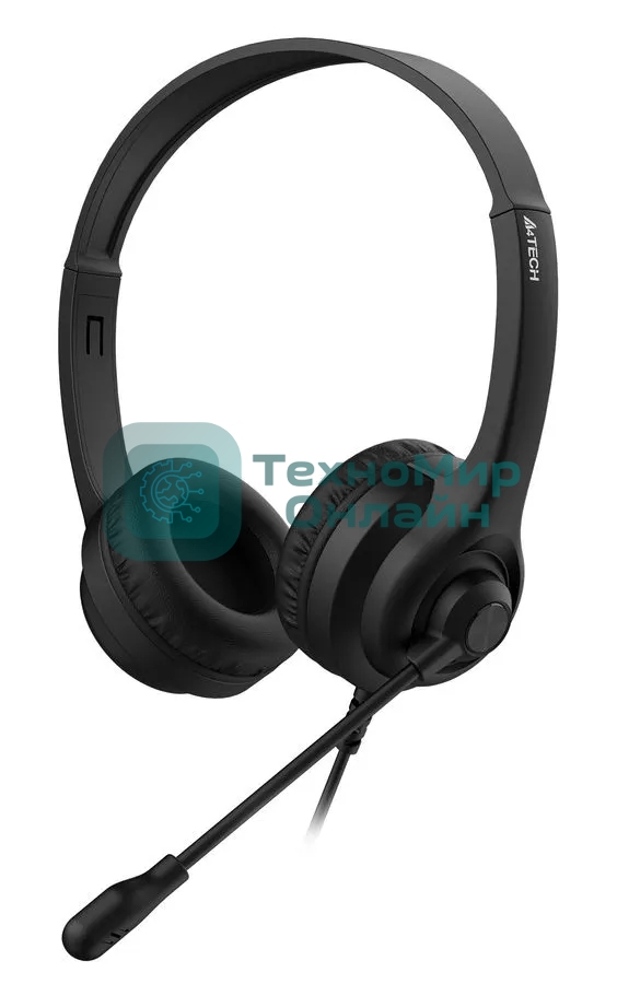 Гарнитура A4Tech HU-8 чёрный, проводная