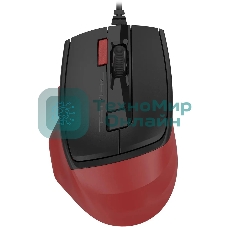Мышь проводная A4Tech Fstyler FM45S Air красный/черный, 2400 dpi, USB, кнопки - 7