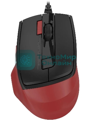 Мышь проводная A4Tech Fstyler FM45S Air красный/черный, 2400 dpi, USB, кнопки - 7