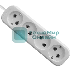 Удлинитель без заземления Defender B240 10 А, 7 м, без заземления