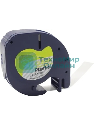 Картридж ленточный Cactus CS-LT-12267 черный шрифт, прозрачный фон (12 мм, 4 м) для Dymo Letra Tag LT-100H