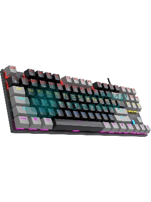 Клавиатура проводная Oklick K600X механическая черный/серый USB Multimedia for gamer LED