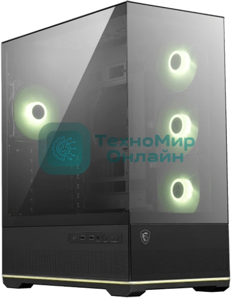 Компьютерный корпус MSI MAG Pano 110R PZ черный без БП ATX 6x120мм 7x140мм 2xUSB 3.0 1xUSB3.1 audio AirDuct bott PSU