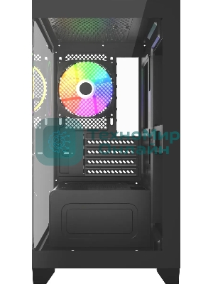 Компьютерный корпус Accord ACC-350-02B черный без БП mATX 1x120мм 1xUSB 2.0 1xUSB 3.0 1xUSB3.1 audio