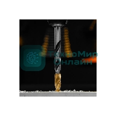 Сверло спиральное по металлу Denzel 11 x 142мм, Р6М5, Golden Tip, многогранная заточка